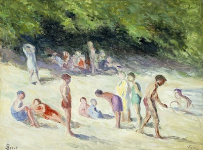 Os banhistas de Mericourt; La Baignade a Mericourt, 1935 de Maximilien Luce