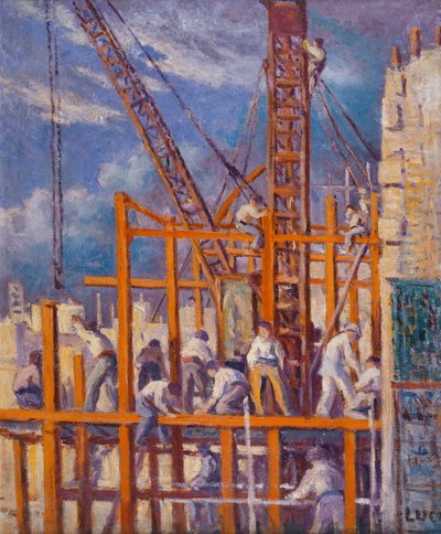 Os locais de construção de Paris, Boulevard de la Madeleine; Os Chantiers de Paris, Boulevard de la Madeleine, de Maximilien Luce