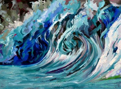 Onda do mar a rebentar de Maxine Shore