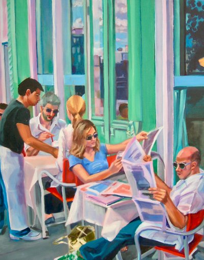 A vida nos cafés ao ar livre de Maxine Shore