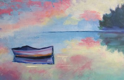 Barco em tons pastel tranquilos de Maxine Shore