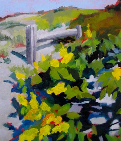 Caminho Ensolarado com Flores Amarelas de Maxine Shore