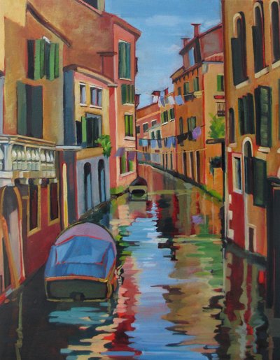 Reflexos nos canais de Veneza de Maxine Shore