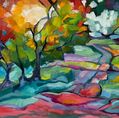 Paisagem abstrata vibrante de Maxine Shore