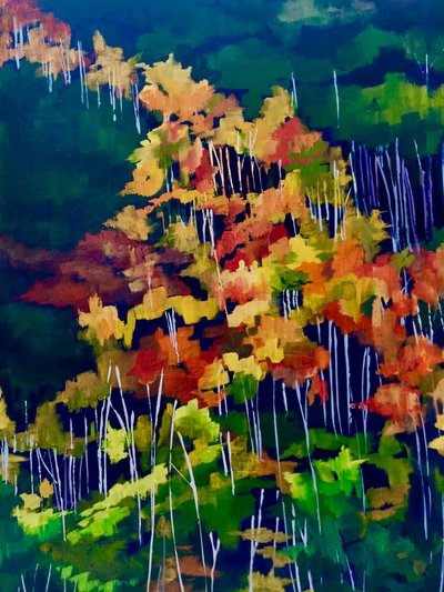 Floresta outonal vibrante de Maxine Shore