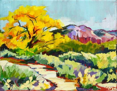 Caminho outonal colorido de Maxine Shore