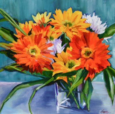 Arranjo floral vibrante de Maxine Shore