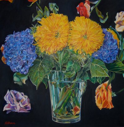 Natureza morta floral vibrante de Maxine Shore