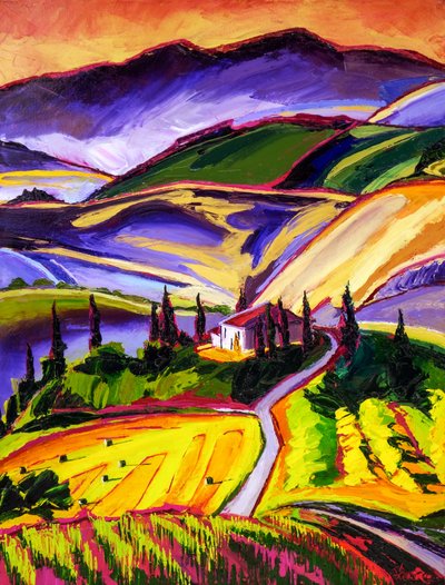 Paisagem vibrante da Toscana de Maxine Shore