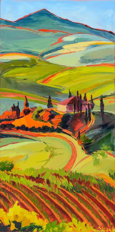 Paisagem vibrante da Toscana de Maxine Shore