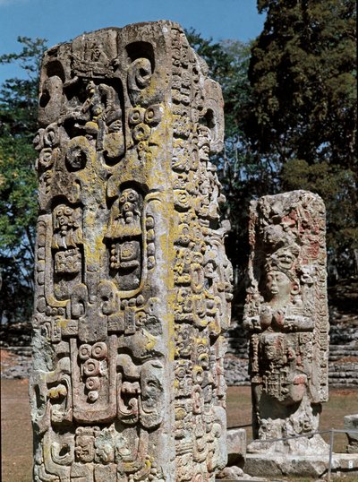 Stele A e C, Plaza de Ceremonias, 731 d.C. de Mayan