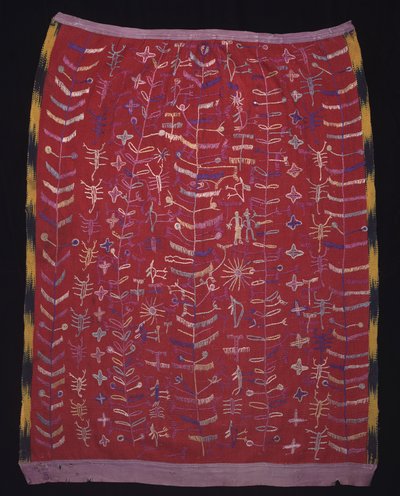 Tecido Cofradia, possivelmente um avental para uma figura de Cristo, c.1920-1940 (algodão e seda) de Mayan Mayan