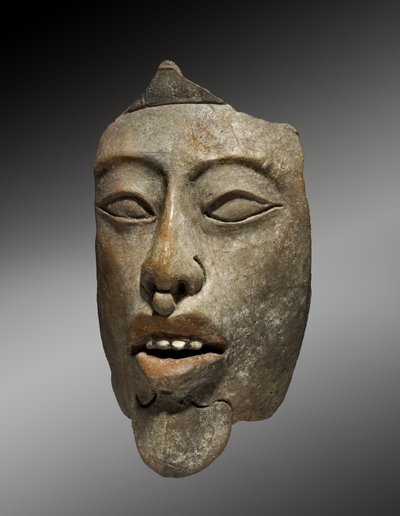 Chefe de um Régua de um Incensario, AD 600-900 (terracota com tinta) de Mayan Mayan