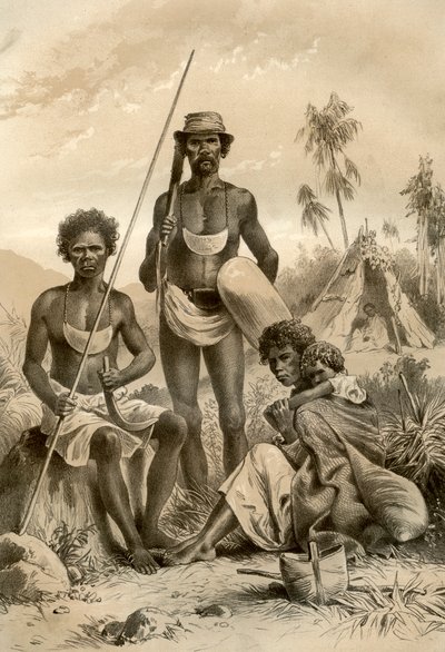 Aborígenes da Austrália, 1879 de McFarlane and Erskine