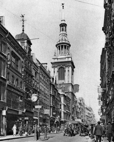 A torre da Igreja Bow, Londres, 1926-1927 de McLeish