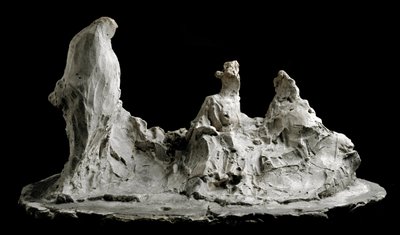 Conversa em Escultura de Jardim por Medardo Rosso (1858-1928) Barzio, Museo Medardo Rosso de Medardo Rosso