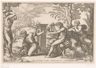 Apollo e Marsyas de Meester van de Dobbelsteen