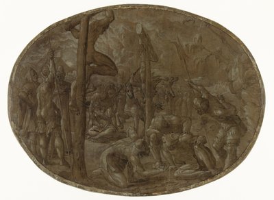 Crucificação de Meester van de Liechtensteinse Aanbidding