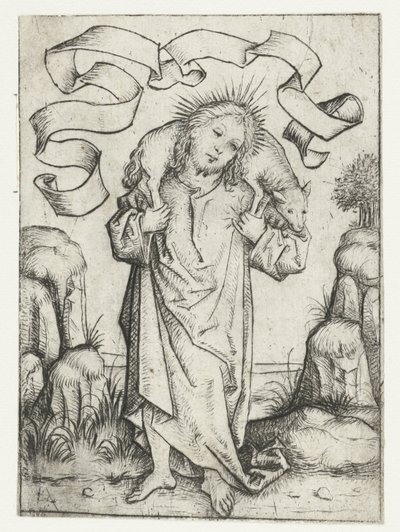 Cristo como o Bom Pastor de Meester van het Amsterdamse Kabinet