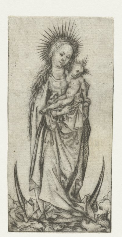 Madonna na Lua Crescente de Meester van het Amsterdamse Kabinet