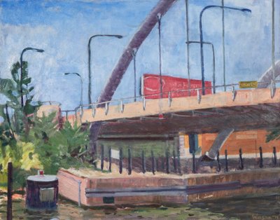 Damen Bridge from the River, 2011 (óleo sobre tela) de Megan Williamson