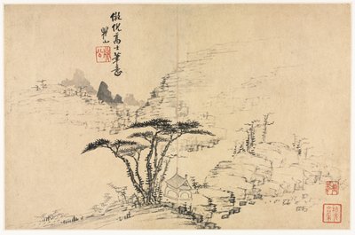 Paisagens em vários estilos após os velhos mestres de Mei Qing