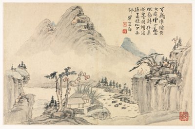 Paisagens em vários estilos depois dos velhos mestres, 1690. de Mei Qing