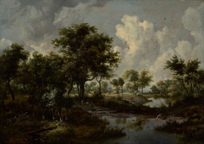 Uma paisagem arborizada de Meindert Hobbema