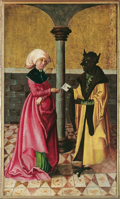 A Entrega da Mensagem Falsa pelo Diabo (Lenda de São Cosmas e Damião) de Meister der Legendenszenen