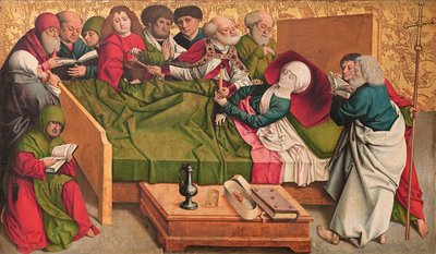 Morte da Virgem, painel central do chamado tríptico Pretschlaipfer de Meister von Großgmain