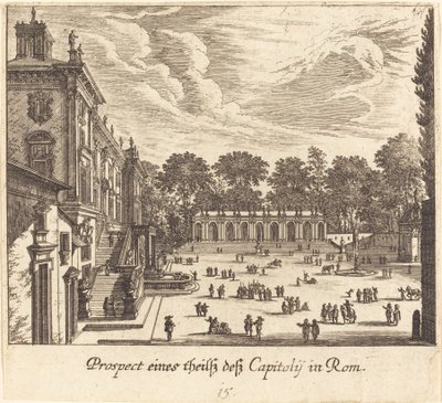 Capitólio, Roma de Melchior Küsel after Johann Wilhelm Baur