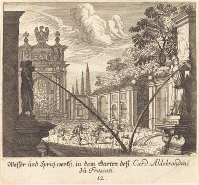 Jardins do Cardeal Aldobrandini, Frascati de Melchior Küsel after Johann Wilhelm Baur
