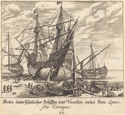 Navios de Melchior Küsel after Johann Wilhelm Baur