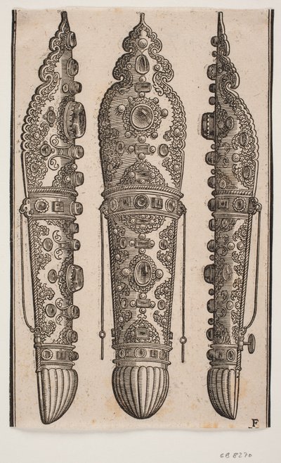Suporte para o arbusto de penas no cocar de um janízar de Melchior Lorck