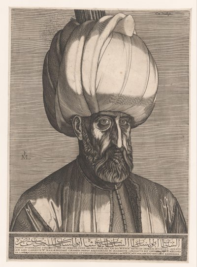 Portret van sultan Suleiman I de Melchior Lorck