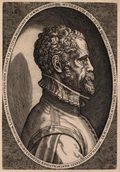 Retrato do antiquário Hubert Goltzius de Melchior Lorck