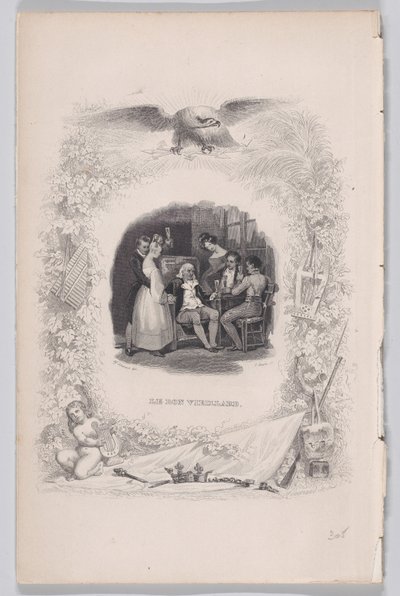 O Bom Velho de The Songs of Béranger, 1829. de Melchior Peronard