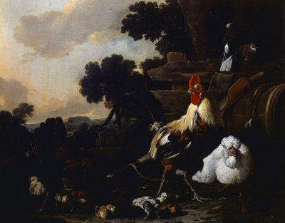 Galinheiro (Aves), segunda metade do século XVII, de Melchior d