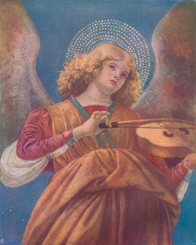 Anjo musical com afrescos do século XV de Melozzo da Forli