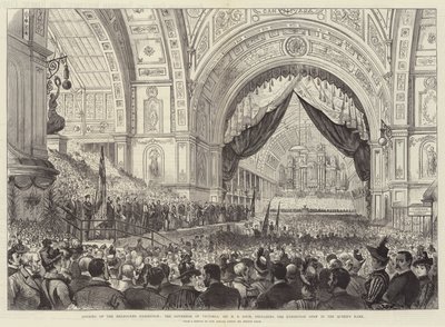 Abertura da Exposição de Melbourne, o Governador de Victoria, Sir HB Loch, declarando a Exposição aberta em Nome da Rainha de Melton Prior