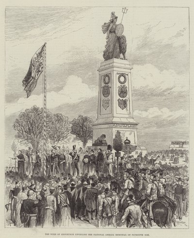 O Duque de Edimburgo inaugura o Memorial da Armada Nacional em Plymouth Hoe de Melton Prior