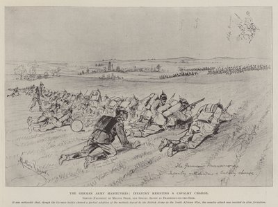As manobras do exército alemão, infantaria resistindo a uma carga de cavalaria de Melton Prior