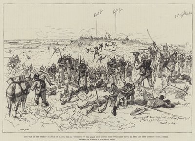 A Guerra no Sudão, Batalha de El Teb, 29 de fevereiro, tomada do Primeiro Forte, armada com Duas Armas Krupp, nos dias 65 e 75, Gordon Highlanders de Melton Prior
