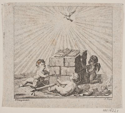 Dinamarquês:  Vignet til N. E. Balle "Theses Theologica" de Meno Haas