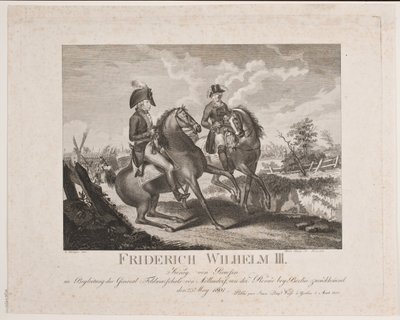 Frederik Wilhelm II da Prússia e Marechal de Campo Möllendorf de Meno Haas