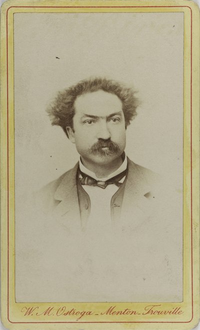 Retrato do compositor Robert Planquette 1848-1903, c. 1880 de Menton . Photo studio W.M. Ostroga