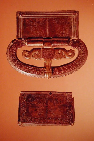 Fivela de cinto, da Landifay (Aisne) (bronze) de Merovingian Merovingian