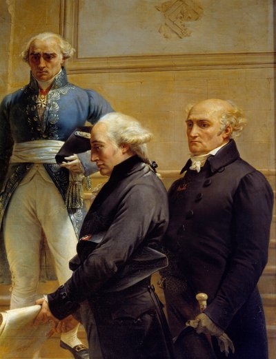 Retrato do arquitecto francês Pierre Francois Leonard Fontaine (1762-1853) Pormenor dos quadros de Merry Joseph Blondel (1781-1853) de Merry Joseph Blondel