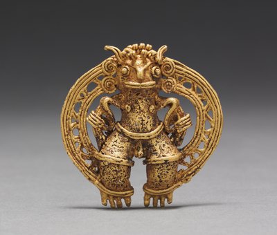 Figura pendente, c. 1000-1550 (ouro fundido) de Mesoamerican Mesoamerican