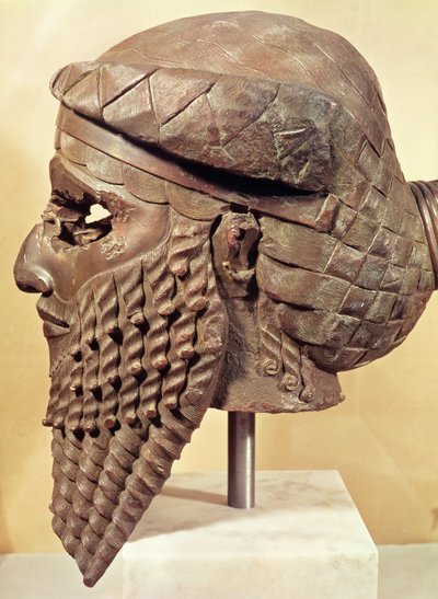 Cabeça de Sargão I (c.2334-2279 aC) 2400-2200 aC (cobre) (ver também 187024) de Mesopotamian